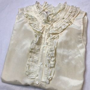 J. Crew button down tank in off white size 10